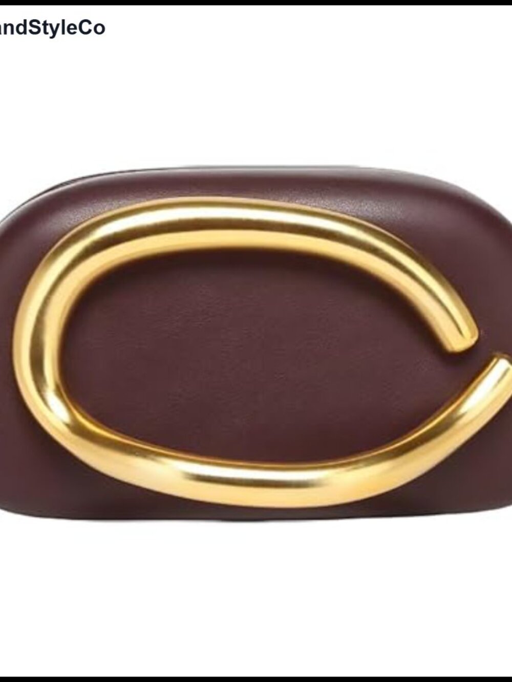PU Leather Shell Clutch Evening Bag Detachable Chain Crossbody Purse
